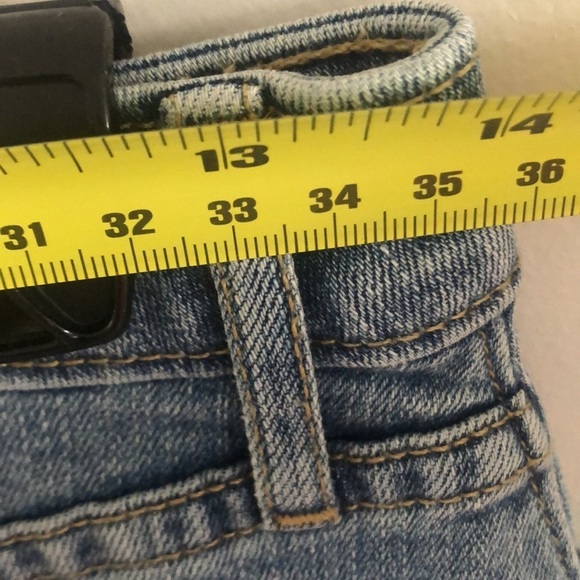 Jean Skirt Banana Republic Jean Button Up Midi Above Knee Jean Skirt Si… - Picture 5 of 7